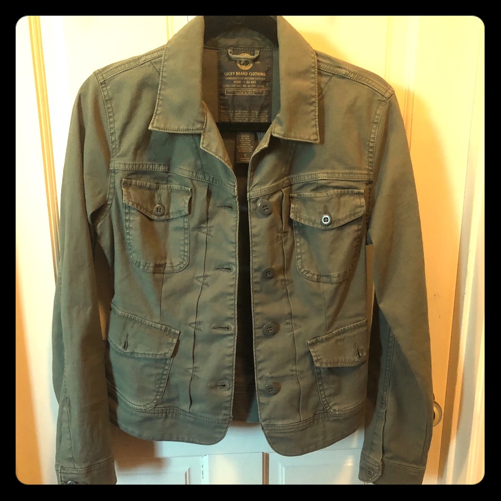 Lucky Brand Olive Tomboy Trucker Jacket
